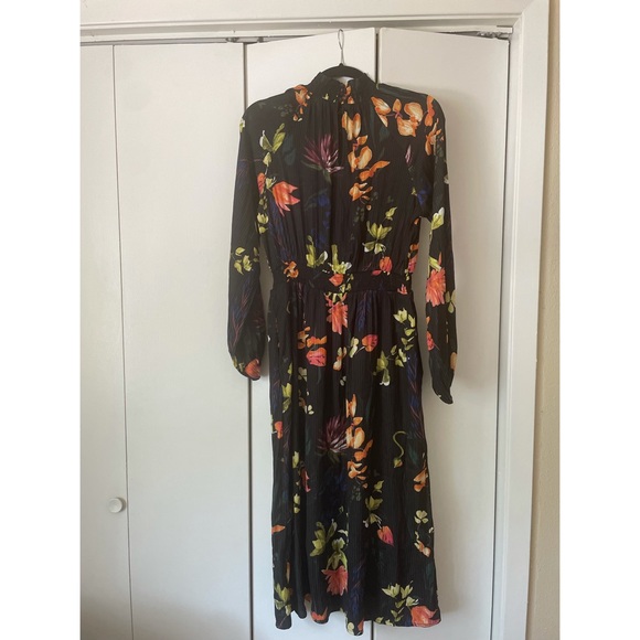 Long Sleeve Mockneck Floral Fall/Winter Dress - Picture 2 of 4